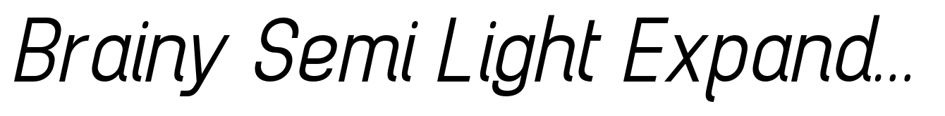 Brainy Semi Light Expanded Italic